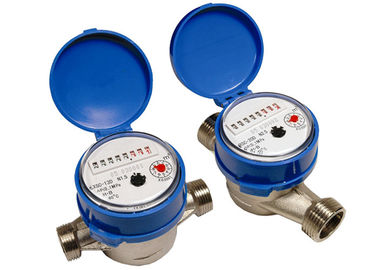 ทองเหลืองเดี่ยว Jet ซูเปอร์มาตรวัดน้ำแห้ง / น้ำเย็น Meter DN15mm